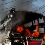 யாழ். கொடிகாமத்தில் தனியார் பேருந்துக்கு விசமிகள் தீவைப்பு!